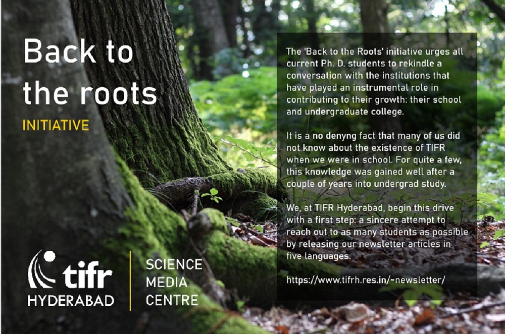 Back to the roots, a TIFR Hyderabad initiative